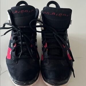 Black and Red High-Top Jordans